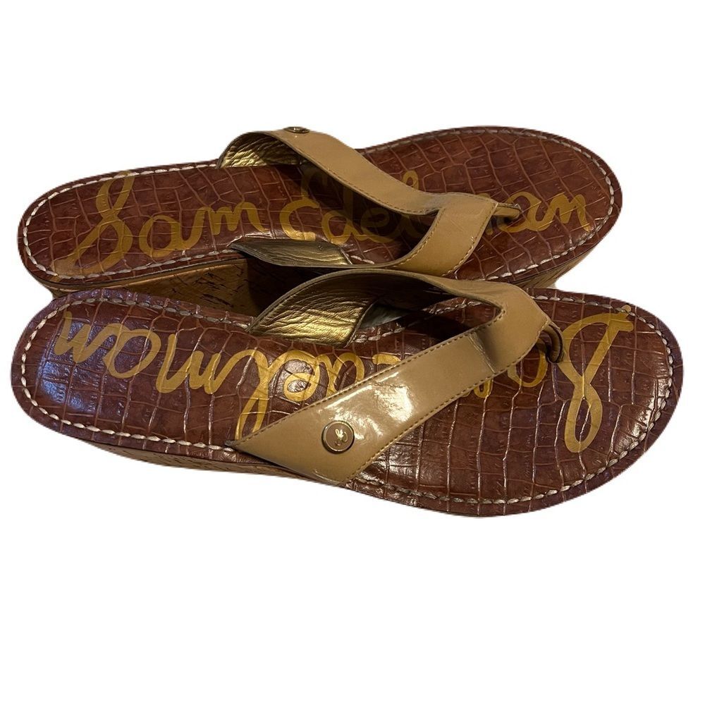 Sam Edelman Romy Cork Wedge Sandal Size 9.5 Beige